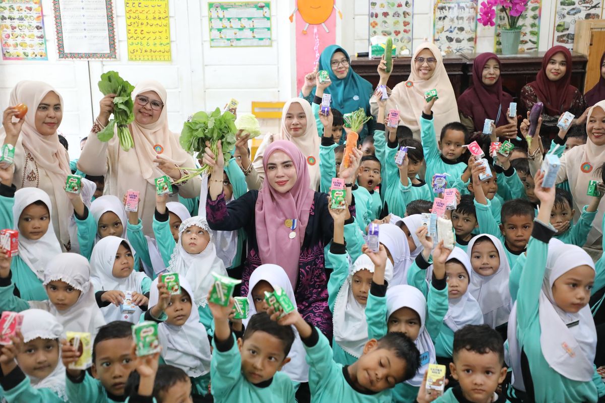 Tinjau MPLS, Bunda PAUD Lhokseumawe Perkuat PAUD Holistik Integratif di TK IT Al Bayhaqi