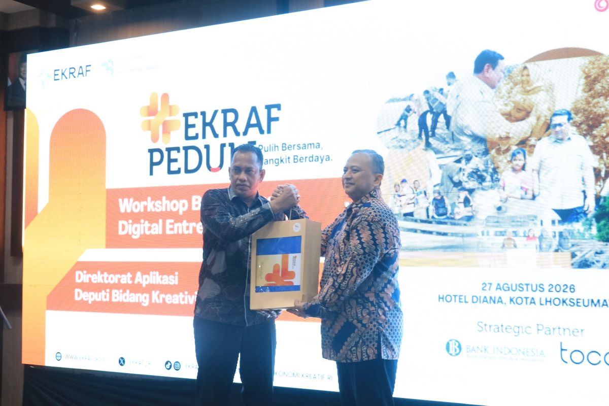 Wakil Wali Kota Buka Workshop Badan Ekraf Digital Entrepreunership untuk Pelaku UMKM di Lhokseumawe