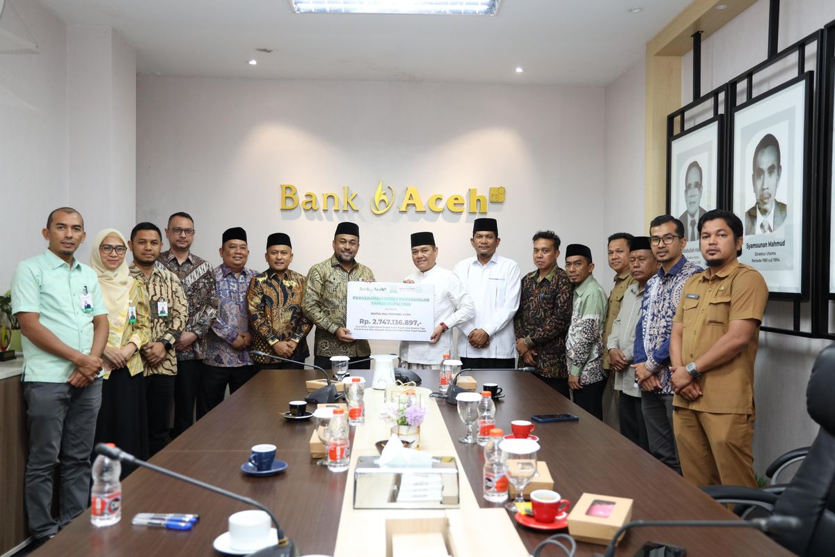 Jadi Muzaki Terbesar, Bank Aceh Tunaikan Zakat Rp11,94 Miliar
